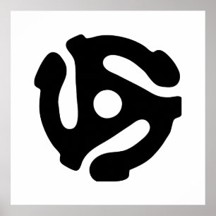 7-inch 45-pm vinyladapter invoegspin poster