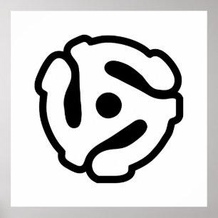 7-inch 45-pm vinyladapter invoegspin poster
