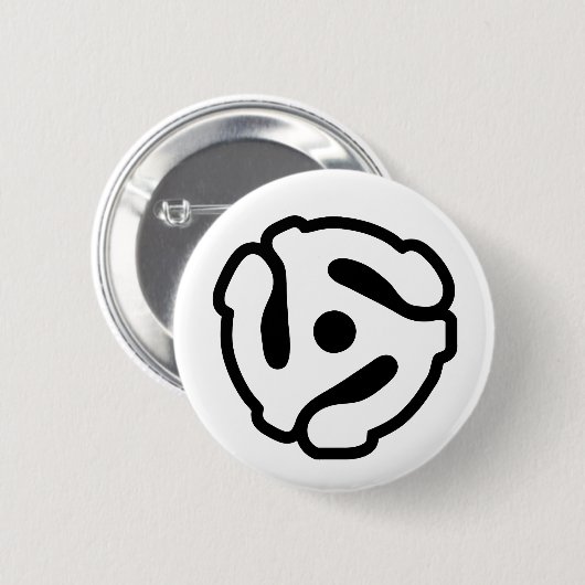 7-inch 45-pm vinyladapter invoegspin ronde button 5,7 cm (Voorkant /achterkant)