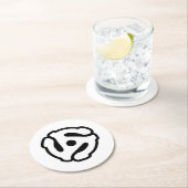 7-inch 45-pm vinyladapter invoegspin ronde kartonnen onderzetter (Insitu)