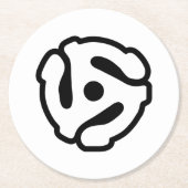 7-inch 45-pm vinyladapter invoegspin ronde kartonnen onderzetter (Voorkant)