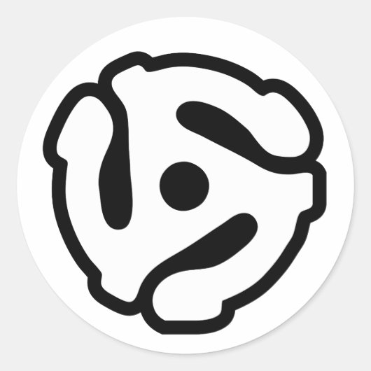 7-inch 45-pm vinyladapter invoegspin ronde sticker (Voorkant)