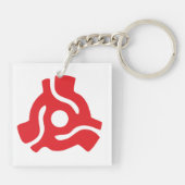 7-inch 45-pm vinyladapter invoegspin sleutelhanger (Achterkant)