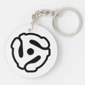 7-inch 45-pm vinyladapter invoegspin sleutelhanger (Achterkant)