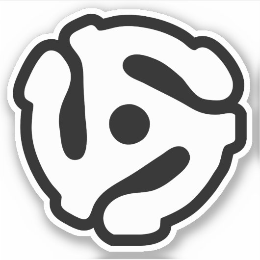 7-inch 45-pm vinyladapter invoegspin sticker (Voorkant)