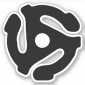 7-inch 45-pm vinyladapter invoegspin sticker (Voorkant)