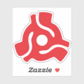 7-inch 45-pm vinyladapter invoegspin sticker (Vel)