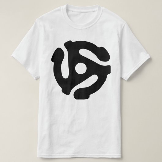 7-inch 45-pm vinyladapter invoegspin t-shirt (Design voorkant)
