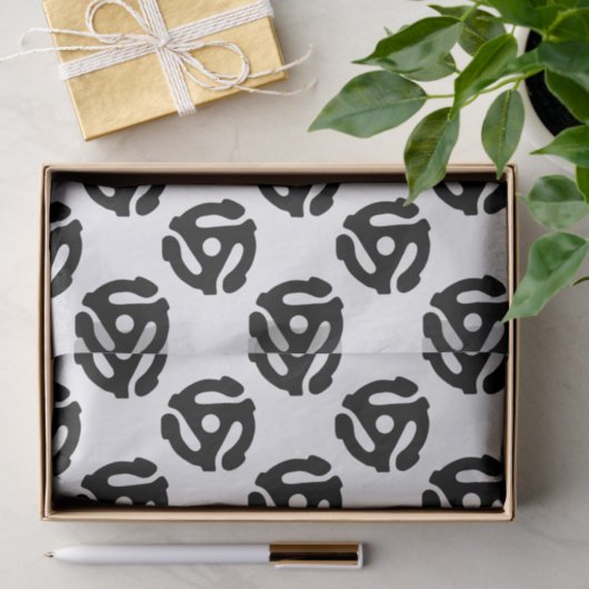 7-inch 45-pm vinyladapter invoegspin tissuepapier (Geschenk)