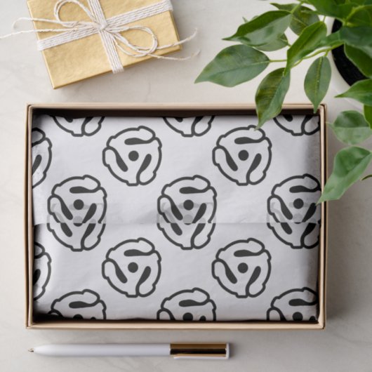 7-inch 45-pm vinyladapter invoegspin tissuepapier (Geschenk)