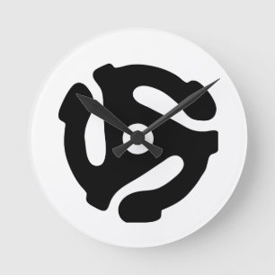 7-inch 45-pm vinyladapter snijster spin ronde klok