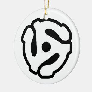 7 inch 45 rpm vinyl adapter invoegen spindel spide keramisch ornament