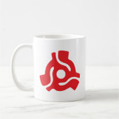 7 inch 45 rpm vinyl adapter invoegen spindel spin koffiemok (Links)