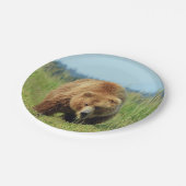 7-inch Bord papier met grizzly beer (Gekanteld)
