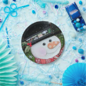 7-inch Bord voor patchwork-snowman-papier (Feest)