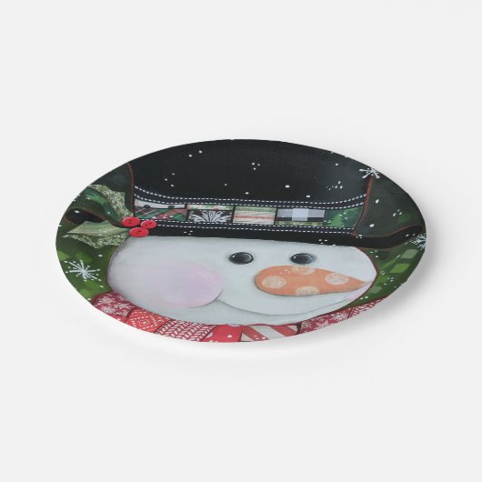 7-inch Bord voor patchwork-snowman-papier (Gekanteld)