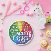 7 inch papier bord Vredestalen (Feest)