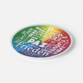 7 inch papier bord Vredestalen (Gekanteld)