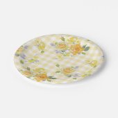 7-inch papieren Bord in Anja buttercup Gingham (Gekanteld)