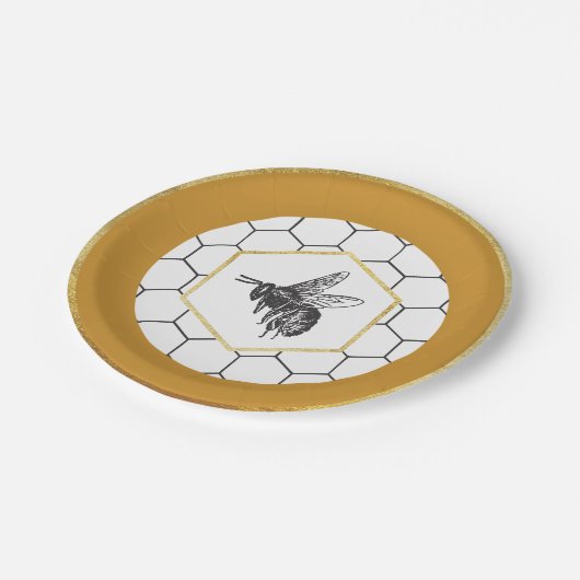 7-inch Queen Bee Salad/Dessert Bord (Gekanteld)