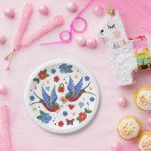 7-inch Ronde Papieren Bord Traditioneel Tattoo (Feest)