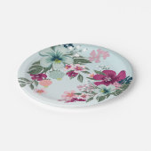 7-inch rondepapier Bord tropische ventilator blauw (Gekanteld)