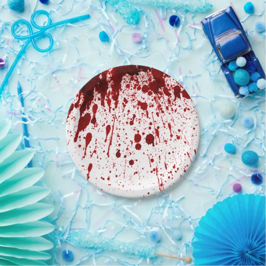 7-inch rondom Bord bloedplaatje Vampier (Feest)