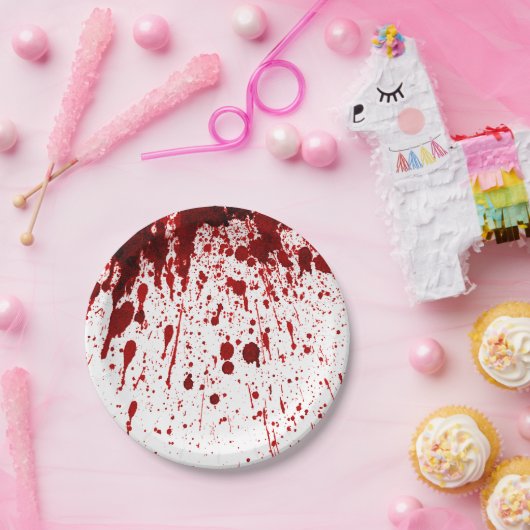 7-inch rondom Bord bloedplaatje Vampier (Feest)