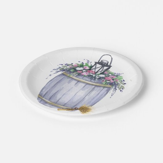 7-inch Rustige Bord zomerlandbruiloft (Gekanteld)