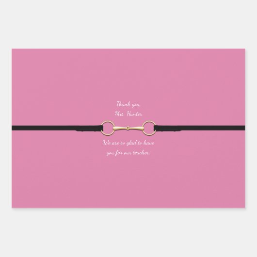 7-inch slanke bit & leuningen met aangepaste tekst inpakpapier vel (Voorkant 3)