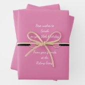 7-inch slanke bit & leuningen met aangepaste tekst inpakpapier vel (In situ)