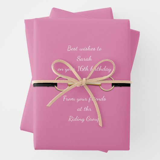 7-inch slanke bit & leuningen met aangepaste tekst inpakpapier vel (In situ)