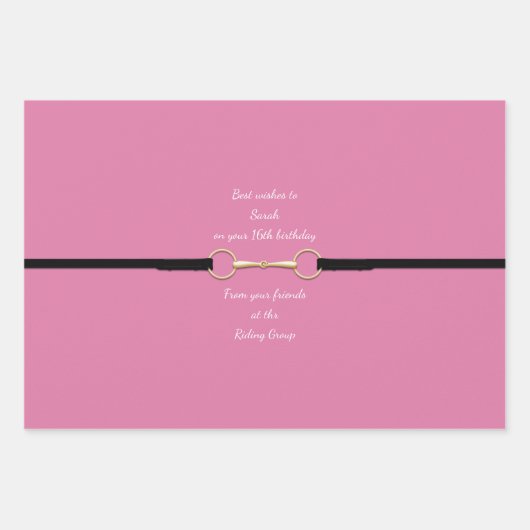 7-inch slanke bit & leuningen met aangepaste tekst inpakpapier vel (Voorkant)