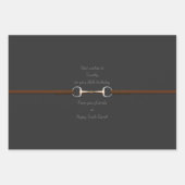 7-inch slanke bit & reins aangepaste tekst Equestr Inpakpapier Vel (Voorkant)