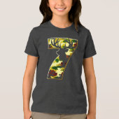 7 Jaar Camouflage Hertenjacht Tri-Blend Shirt (Voorkant)