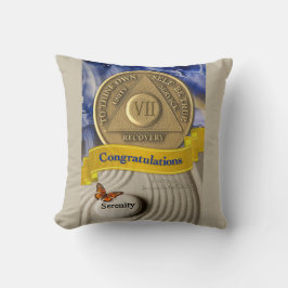 7 Jaar CUSTOM NAME AA Jubileum Serenity Kussen