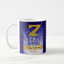 7 Jaar CUSTOM Recovery Jubileum Vetgedrukte Numeri Koffiemok