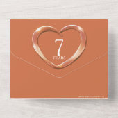 7 jaar durffeest van het kopertrouwfeest all in one uitnodiging (Achterkant)