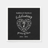 7 jaar gepersonaliseerde onyx-verjaardag servet (Voorkant)