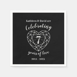 7 jaar gepersonaliseerde onyx-verjaardag servet