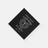 7 jaar gepersonaliseerde onyx-verjaardag servet (Hoek)