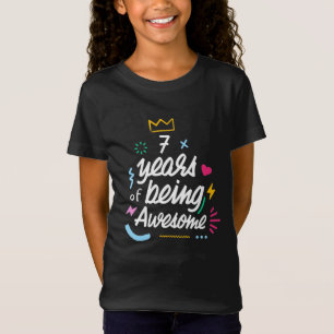 7 jaar geweldige t-shirt