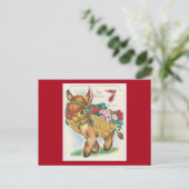 7 jaar Happy Birthday Burro Briefkaart (Staand voorkant)
