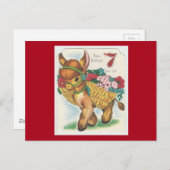 7 jaar Happy Birthday Burro Briefkaart (Voorkant / Achterkant)