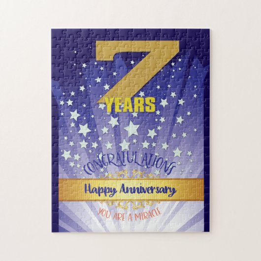 7 Jaar Hersteldatum Vet Numeriek Legpuzzel (Verticaal)
