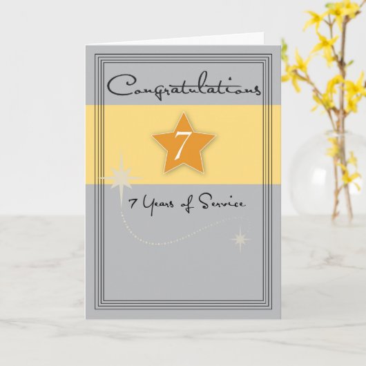7 jaar Jubileum Kaart (Gele Bloem)
