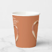 7 jaar Koperbruiloft hart Papieren Bekers (Links)