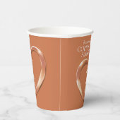 7 jaar Koperbruiloft hart Papieren Bekers (Rechts)