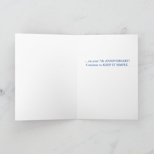 7 jaar. NA Jubileum elke dag weer te herstellen vl Kaart (Binnen)