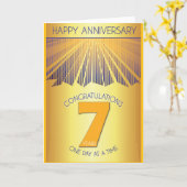 7 Jaar Nuchter Jubileum | Gouden Straal 12 Stappen Kaart (Gele Bloem)